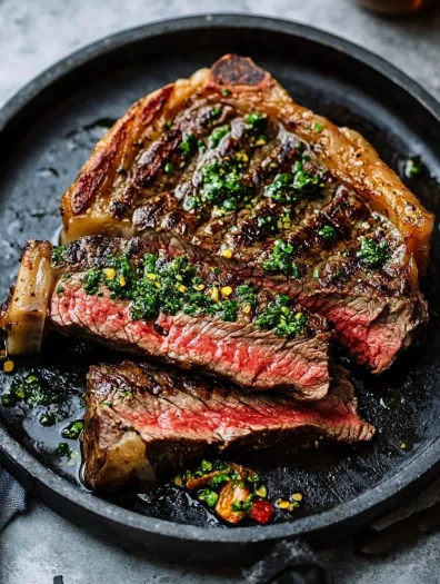 meduim rare steak 