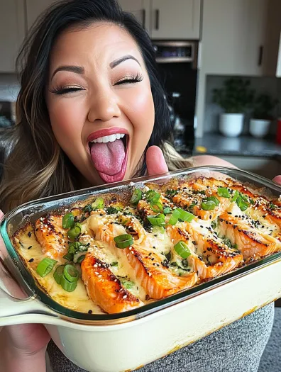 salmon sushi bake