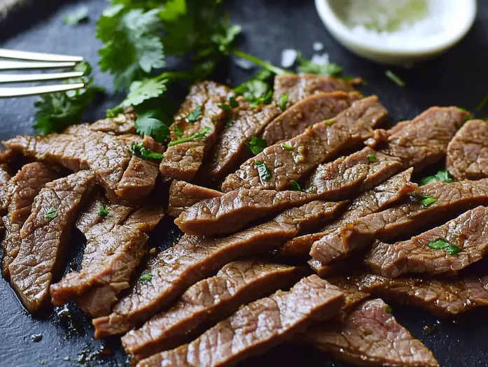 sliced beef