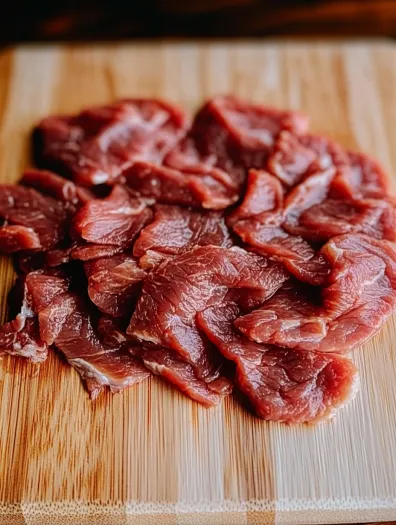 sliced beef