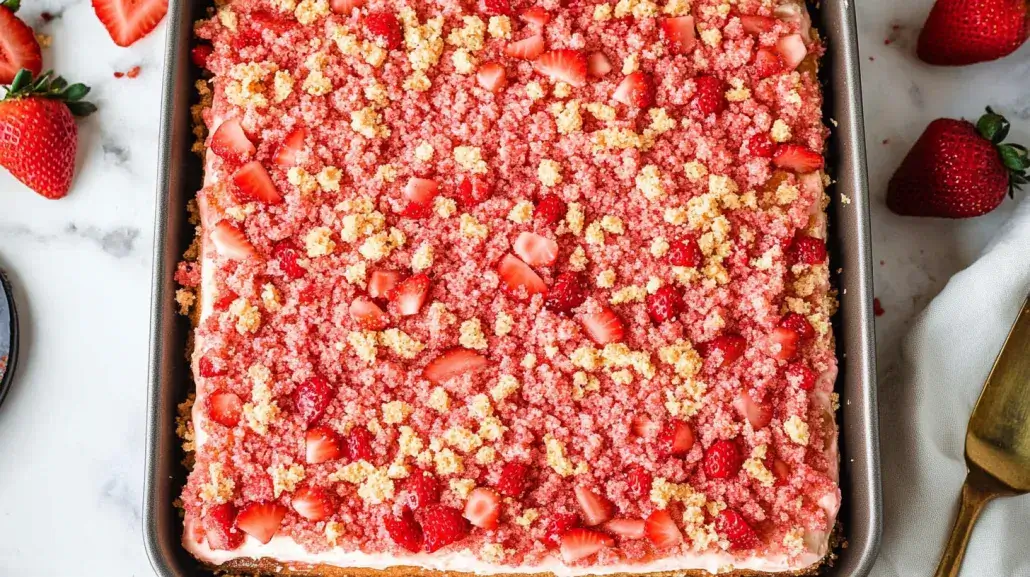 Strawberry Crunch Cake