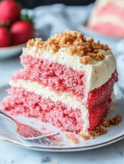 Strawberry Crunch Cake