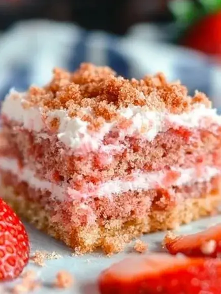 Strawberry Crunch Cake